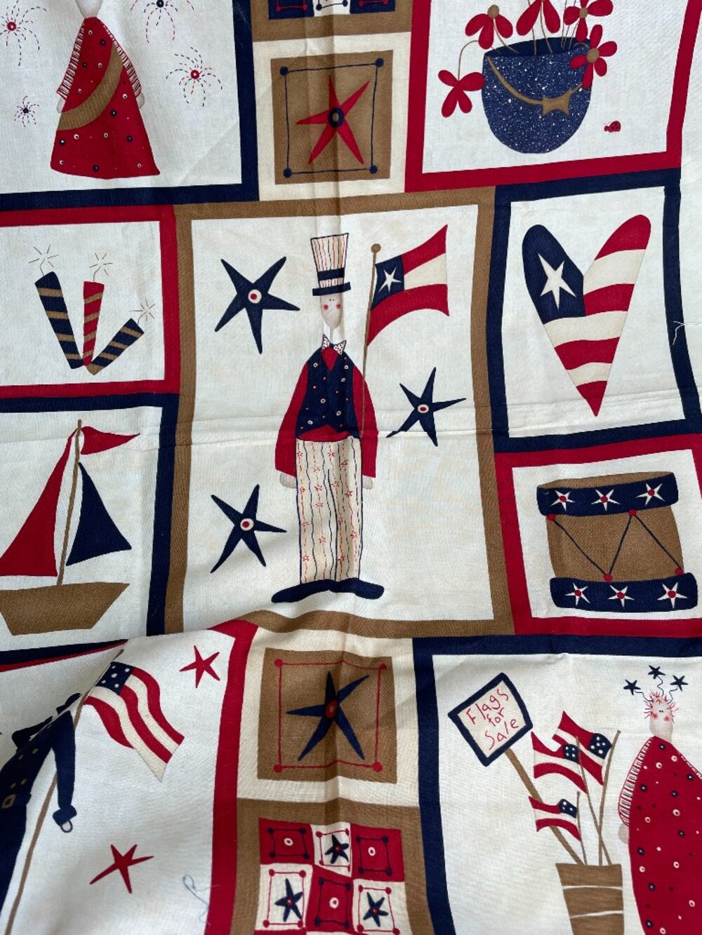 44 x 22” Sweet Land of Liberty Americana Cotton Panel Fabric Quilting Sewing
